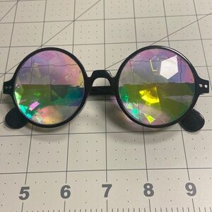 Black Kaleidoscope Plastic Sunglass